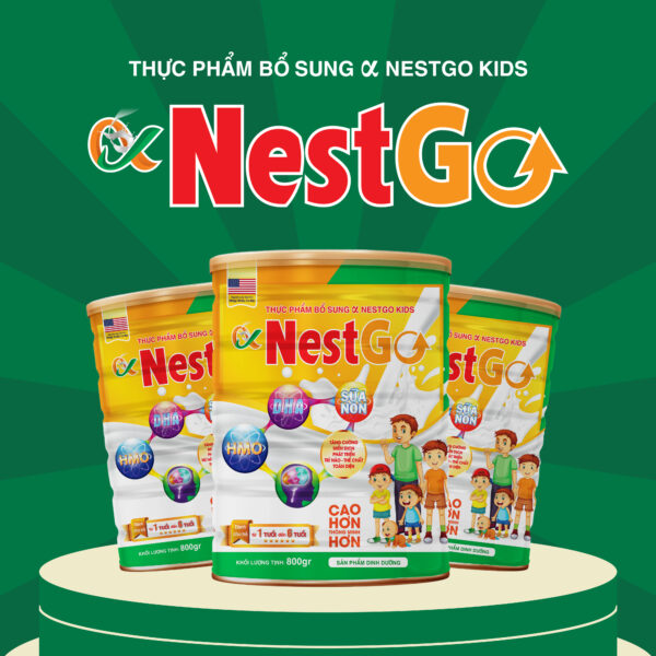 Thực Phẩm Bổ Sung Alpha Nest Go Kids 800g